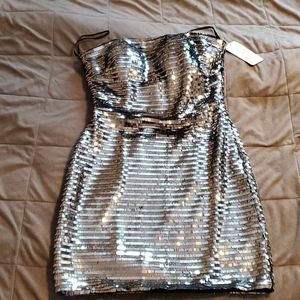 Silver formal dress